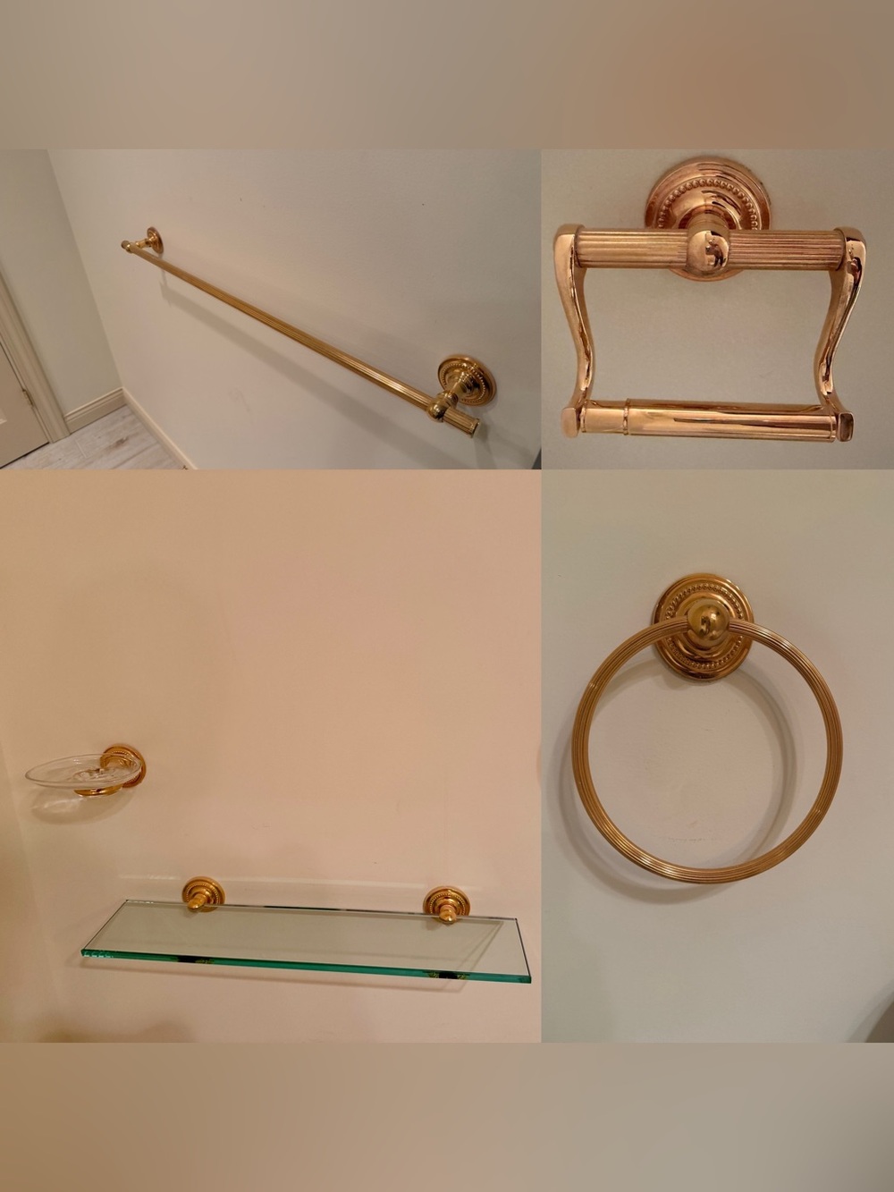 JADO Bundle- German 5 piece bathroom Gold accessories